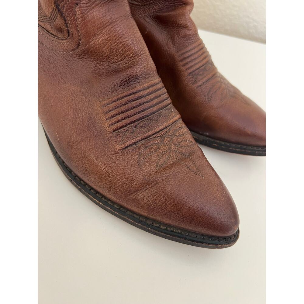 Dan Post Cowboy Boots Brown Leather Western Pointed Toe Men’s 9D Rodeo Ranch - Picture 9 of 12